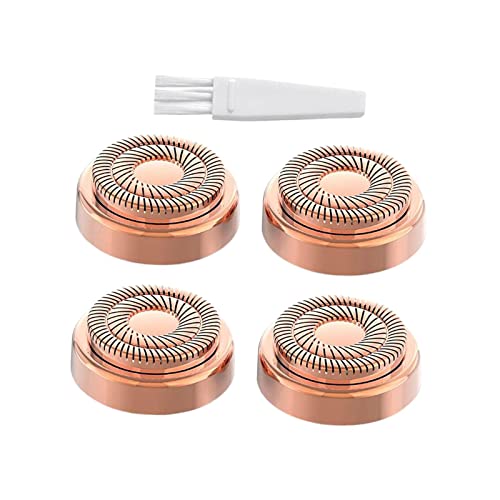 Generic 4 cabeças de substituição banhadas rosa 18K ferramenta de remoção de pêlos com escova de lim