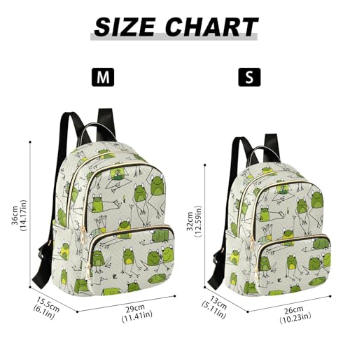 Image of Frog Quilted Backpack Purse for Women Fashion Small Backpack M | Shoulder Bag Travel Casual Daypack
