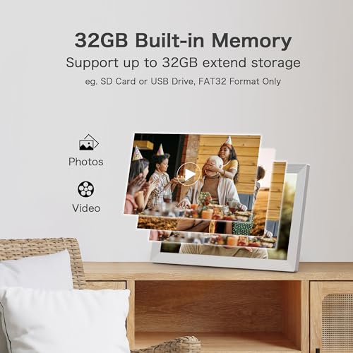 Image of Digital Picture Frame WiFi, 15.6'' Frameo Digital Photo Frame Large Display