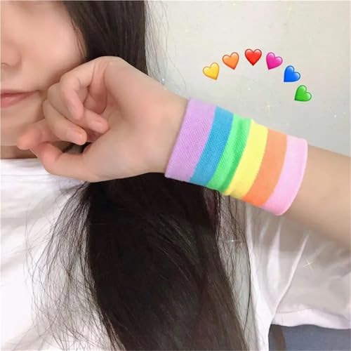 Muñequera elástica con correa multicolor de 10×8cm para proteger muñecas débiles 6