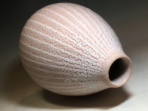 花瓶◇オブジェ◇壺◇置物　紅志野　作家物　林亮次作　美濃焼　荘山窯 Amazon.co.jp: A605 志野焼 日展作家 荘山窯 林亮次 紅志野壺