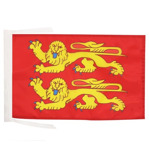 AZ FLAG - Drapeau Basse-Normandie - 45x30 cm - Pavillon Bas-Normand - France 100% Polyester Avec Deux Cordelettes - 20g