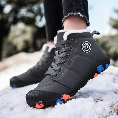 BMINFEE Girls' Boys' Snow Boots Winter Boots Ankle Boots Kids Warm Fur Anti-Slip Outdoor Waterproof with Fur Lined3