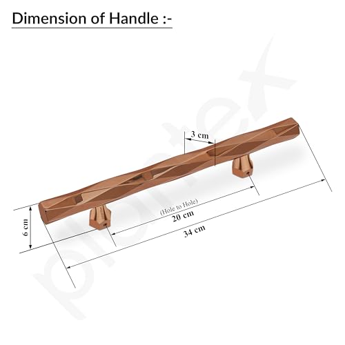 Image of Plantex Door Handle /200mm Main Door Handle for Wooden Door /Pull-Push Handle for Main Door /Door Accessories - Pack of 1 (611, PVD Rose Gold)