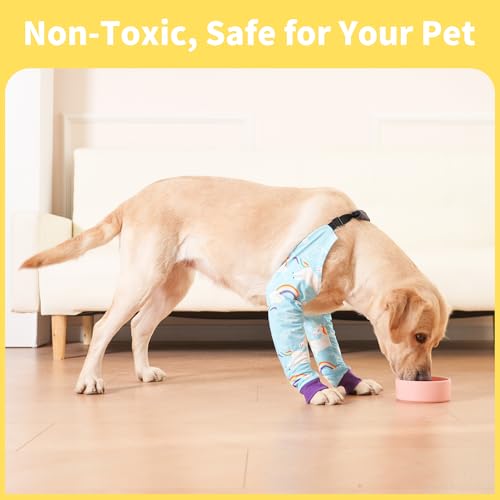 Image of LovinPet Dog Elbow Protector Anti-Licking Elbow Sleeve, Adjustable, Comfortable & Durable Front Leg Guard for Medium to Large Dogs, Prevents Licking and Chewing,Dog Sleeve,Dog Leg Sleeve,Blue