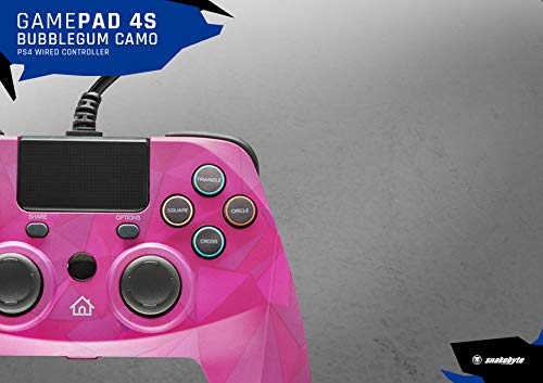 Manette pour PlayStation 4 Snakebyte Gamepad 4S Bubblegum rose filaire PC - 4