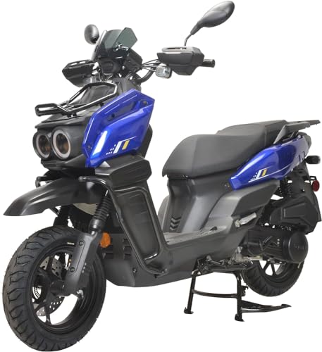 HHH Tank 150 Moped Gas 150cc Scooter 150cc Motorcycle Fully Automatic Adult Bike Street Motorcycle with 12 inch Aluminum Wheels ( White )