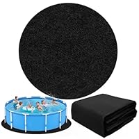 WRQIOO Pool Unterlage Outdoor, 370cm Poolunterlage Rund, Wiederverwendbare Poolmatten Schutzboden Rund, Faltbarer Wasserabsorbierende Wasserdichte Pool Bodenplane Bodenmatte für Easy Set & Frame Pools