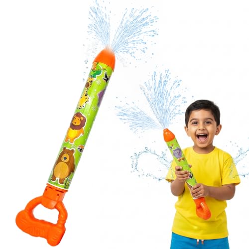 Image of Kidology Fireworks Water Spray Gun for Kids | Pump Action Showerhead Pichkari Toy | Firework Style Water Blaster for Holi Pool Beach Party | Outdoor Summer Water Game Toy for Boys & Girls