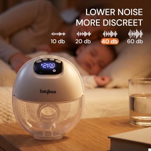 Image of Baybee Elora Pro Breast Pump Electrical Machine for Mothers | Ultra-Quiet BPA-Free Breast Milk Pump with 4 Modes (Massage, Expression, Lactation, Auto) | 12 Suction Levels | Electric Wearable Breast Pump with 180ml Capacity & USB-C Fast Charging | Smart Auto Stop Safety Function (20-Min Auto Shut-Off)