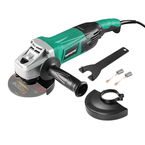 Hoteche 1400W Angle Grinder 125mm Grinder with 8000rpm Green Color Box Packaging