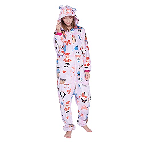 Nousion Licorne Unisex Adult Onesies Pajamas, Cosplay Christmas Sleepwear Onesies Outfit