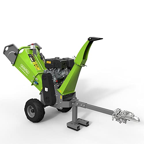 Wallemac 6” Inch Max. Wood Chipper Shredder With Tow Hitch 14Hp Gas Powered B&S Engine Electric Start Epa Certified (B&S Engine, Electric Start) #TOP3