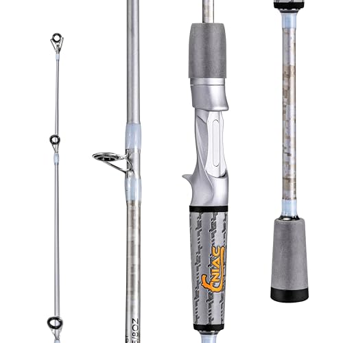 Sougayilang Fishing Pole, IM6 Graphite Spinning Rod & Casting Rod - Two Pieces, SuperPolymer Handle Fishing Rod for Bass Fishing - Casting- 6'0