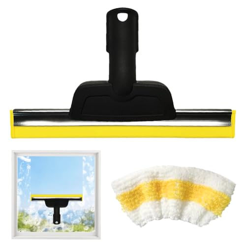 Boquilla de ventana para limpiador de vapor Karcher, con paño de microfibra, accesorios de limpieza de vapor, compatible con SC1 SC2 SC3 SC4 SC5 SC7 CTK10 CTK20 para limpieza sin rayas de cristal