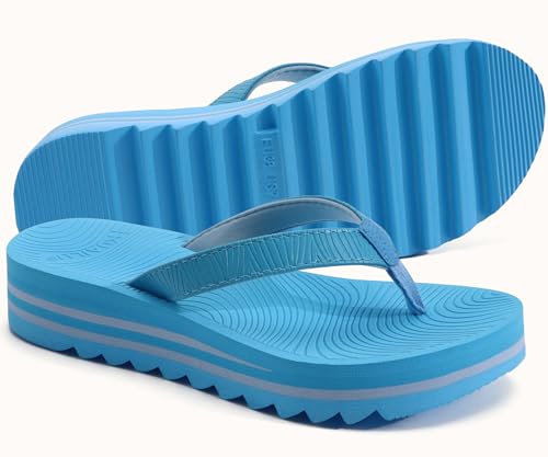 Image of KuaiLu Women's Arch Support Platform Flip Flop Sandals