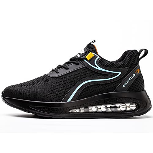 Image of XUNRUO Safety Work Shoes for Mens Womens,Steel Toe Lightweight Sneakers | Steel toe Athletic Footwear,all-day Comfort and Breathable . Ideal for Construction, warehouse,Carpenter and Industrial jobs.
