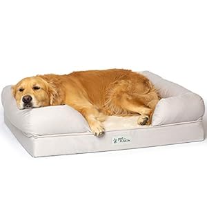 PetFusion Ultimate Dog Bed, Orthopedic Memory Foam, Multiple Sizes and Colors, Medium Firmness Pillow, Waterproof Liner, YKK Zippers, Breathable 35% Cotton Cover