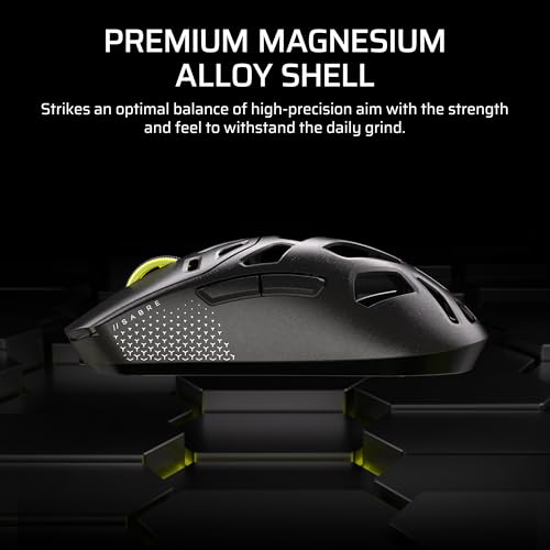 Corsair SABRE v2 PRO Wireless MG FPS Gaming Mouse – 33,000 DPI MARKSMAN S Sensor, 8,000Hz Hyper-Polling, Durable Magnesium, Lightweight, Up to 120hr Battery – Black - Image 4