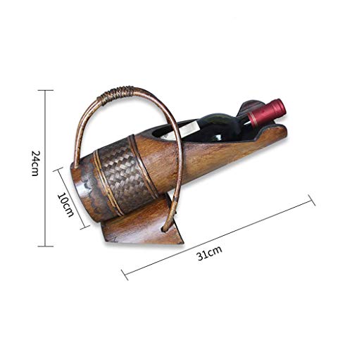 Soporte de Vino de Madera de Bambú 31×10×24 cm miniatura 4