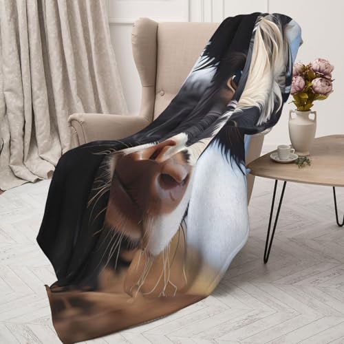 Couverture de qualité super douce impression vache plaid chaud