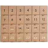 Adventskalender zum befüllen, Kraft-gold, 36,5 x 29 x 6 cm, FSC MIX