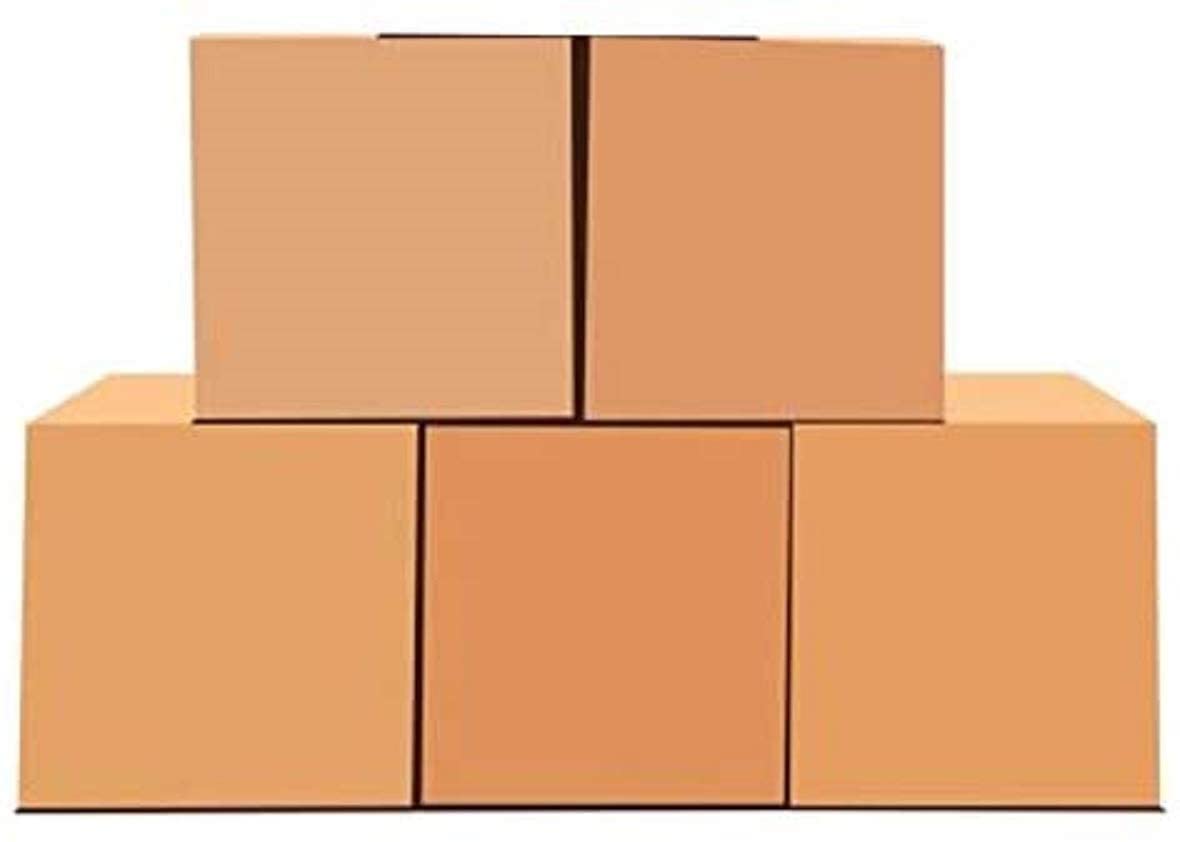 ECVV [5pack] Carton box, Cardboard, for moving shipping and packing Double Wall 100% Recyclable Corrugated Cardboard Boxes (41x33x33cm)