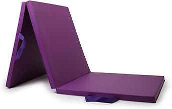 NORTHERN Yoga Mat Exercise Fitness Tri-Fold Foam Mat Extra Thick Non Slip Large Padded Stretching Home Gym Equipment Accessory 3 Folding Multi-Purpose Workout with Carrying Handle