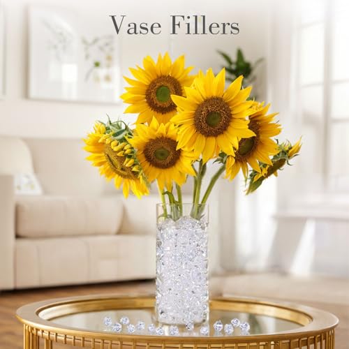 DomeStar 1050PCS Clear Fake Ice, Acrylic Fake Diamonds, Crushed Ice Rocks Clear Vase Fillers Fish Tank Vase Centerpiece Party Table Scatter Decor