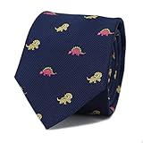 MENDEPOT Animal Pattern Necktie With Gift Box Sea Animal Pattern Tie Father's Day Birthday Gift Tie (Dinosaur)