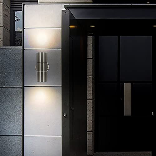 Body-Plus Up Down Outdoor Wall Lights, GU10 Fittings Up Down Lights Stainless Steel Outdoor Wall Lights Mains Powered - Image 3