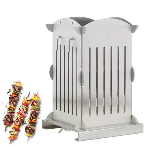 Kebab Maker Box 49/56/81 agujeros, máquina for hacer brochetas de acero inoxidable con corte seguro de carne y diseño fácil de limpiar de 360°, herramienta manual rápida for barbacoa(81 Holes)