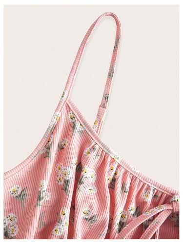 Image of Verdusa Women's Plus Size Floral Summer Dresses Boho Short Sundress Holiday Cami Flowy Dress