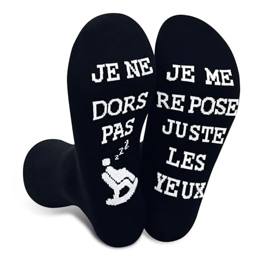 Pcuntslo Chaussette Homme Fantaisie Humour, Chaussette Amusante, Cadeau Original pour Homme Cadeau Collègue Amie Fête des Pères(Repose-02)