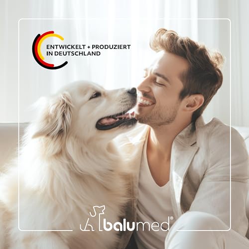 balumed® Snacks Haut+Fell hochkonzentriert mit Hyaluronsäure für Hund, Leckerli mit Präbiotika, Postbiotika, Bierhefe, Zink & Omega-3, Kamillenblüten, Vitamine B1 + E, Beta-Carotin, 325 g