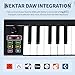 49 Key MIDI Keyboard Controller, USB MIDI Keyboard Controller with DAW Integration, 8 Drum Pads & OLED Display, Perfect for Music Production, Black