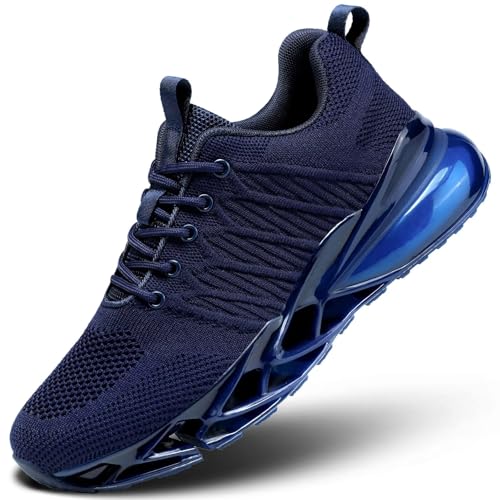 Mens Air Cushion Fashion Sneakers Breathable Blade Running Walking Shoes Comfortable Non Slip Work Sport Fitness Athletic Tennis Shoes