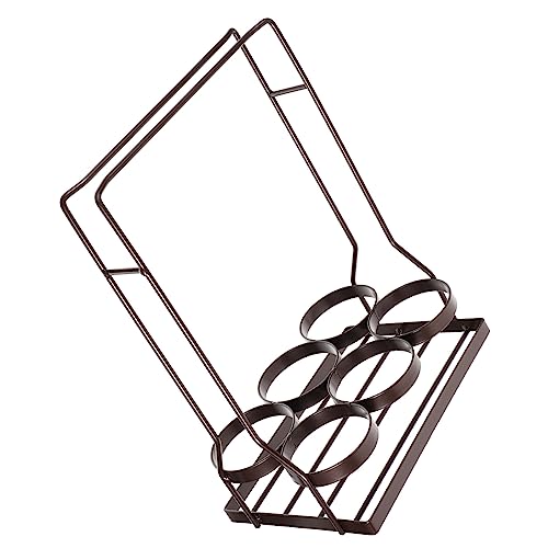Soporte elegante para botellas de vino de hierro para casa y bares miniatura 1