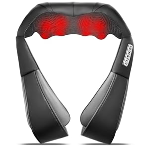 Shiatsu Neck and Back Massager with Heat,Electric Deep Tissue Kneading Neck and Shoulder Massage,Best Gifts for Women Men Mom Dad Mothers Fathers Day Birthday Gift