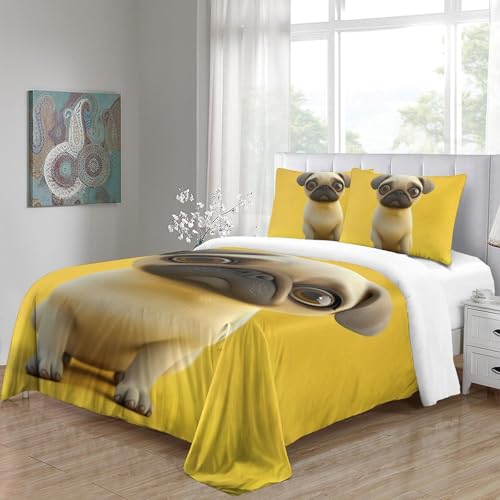 Parure de lit chien 3D et housse de couette enfants microfibre - 5
