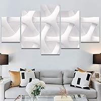 SIGNWIN 5 Panel Canvas Wall Art Modern Art Shapely Patterns Windows for Home Decorations Ready to Hang - 60