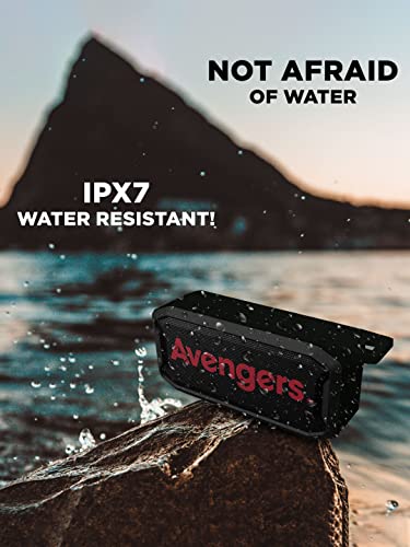 Image of Macmerise Bluetooth Speaker Red Avengers Logo Melody Bluetooth Speaker