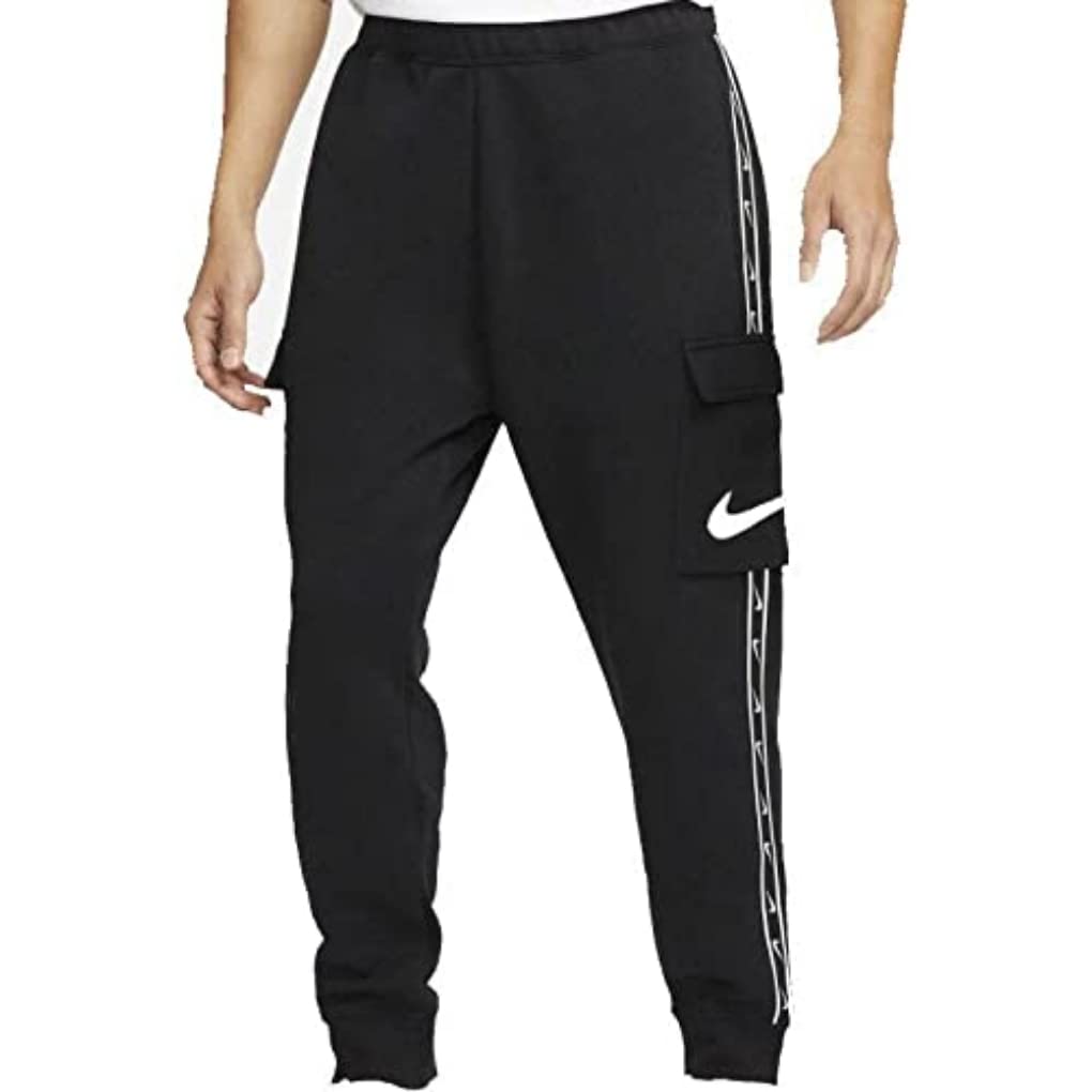 Nike Herren Nsw Repeat Hose, Black/White, L EU