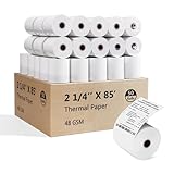 JollyTirp 2 1/4''x85’ Thermal Paper 48GSM BPA FREE Receipt Rolls 50 Rolls Honeycomb Core Thermal Printer Paper Compatible with Printers, POS Cash Register,Credit Card Paper