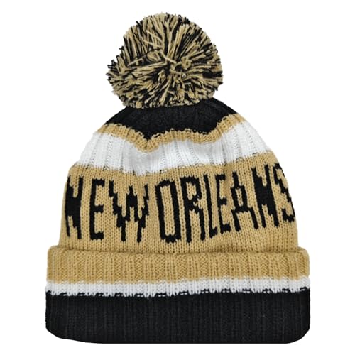 Suswoos New Orleans Kids Beanie Hat with Pom,Children Warm Knitted Pompom Hat,Boys Girls Beanie Cap&Winter Hat,Knitted hat Gift for Fans.