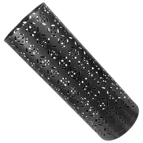 Porte-parapluie ronde métal Toyvian bac de rangement intérieur noir