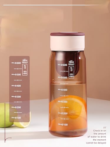 Image of THE VENTI SHOTAY Classic Unbreakable Water Bottle with Sipper BPA Free, Leak-Proof Water Bottle Ideal for Office, Sports, School, Gym (700ML-Brown)