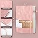 MINICAGIE Lined Journal for Women Men 256 Pages 100 Gsm Thick Textured Leather Journaling Notebooks for Writing A5 Wide Ruled Hardcover Notebook for Work School Note Taking, 5.7 x 8.3 In, Pink