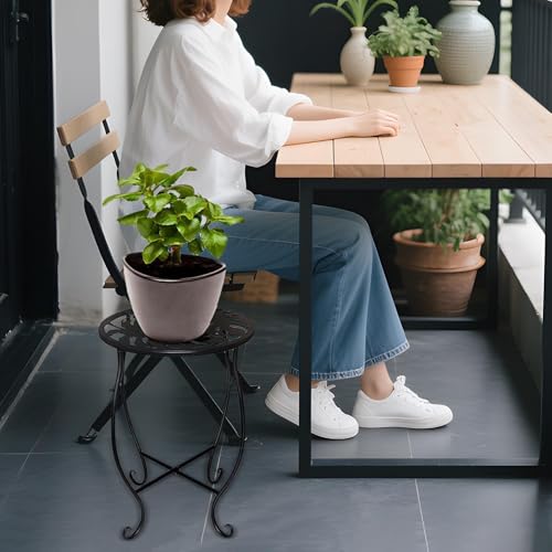 Support de pot de fleurs surélevé en métal pour optimiser les petits espaces et balcons - 5