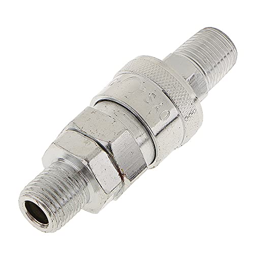 Image of Pneumatic Quick Connector PM20 + SM20 1 /4 BSP Aluminium QRC Air Line Hose Quick Fittings Coupler (Silver)